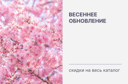 Весеннее обновление: скидки на весь каталог!
