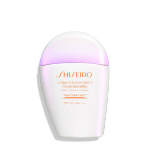 Двухфазная эмульсия-санскрин для защиты и ухода за кожей SHISEIDO URBAN ENVIRONMENT TRIPLE BENEFITS SPF50+ PA++++