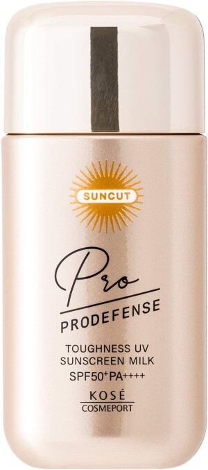 Водостойкое двухфазное молочко-санскрин с коллагеном и скваланом KOSE Suncut Pro Defense Toughness UV Milk