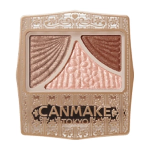 Трехцветная палетка теней для век с эффектом влажного сияния CANMAKE Juicy Pure Eyes