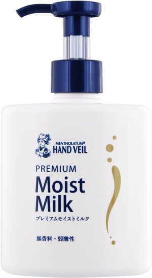 Премиальное молочко с аминокислотами для увлажнения и защиты кожи рук Rohto Mentholatum Hand Veil Premium Moist Milk