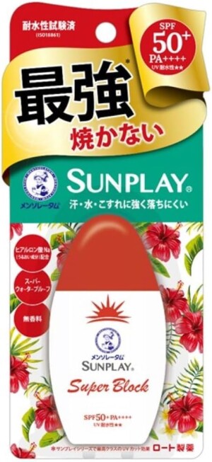 Солнцезащитный крем Rohto Mentholatum SUNPLAY Super Block SPF50+ PA++++